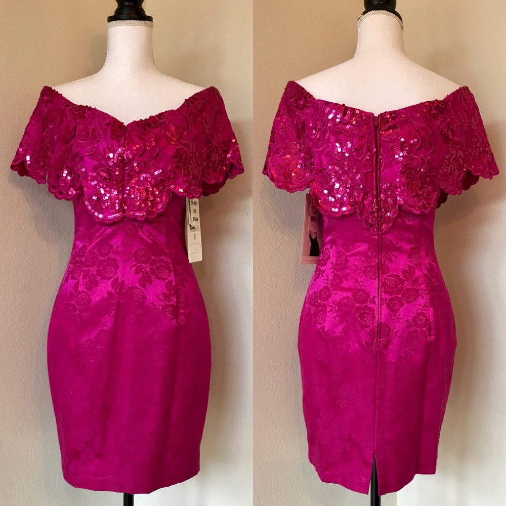 NWT 💖Pretty in Pink💖Gunne Sax Sequined Dress - Picture 5 of 8